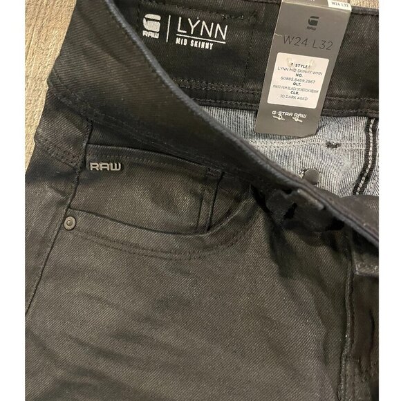 G-Star RAW | Black Lynn Women's Super Skinny Jeans 24 x 32 - Picture 6 of 15